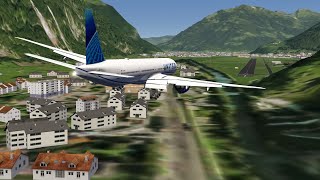 Landing planes on DANGEROUS approach  Mollis Airport  Aerofly FS2021 [upl. by Assenal108]