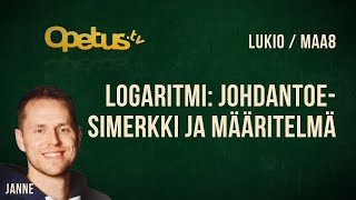 Logaritmi johdantoesimerkki ja määritelmä [upl. by Vasti]