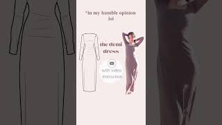 DIY long sleeve maxi dress with square neckline 🤎 sewing inspiration sewing patterns [upl. by Ariana]