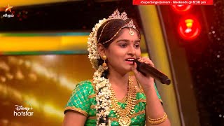 Minsara Poove Pen PooveSong by Shreenitha🥁🎶  Super Singer Junior 9  Episode Preview [upl. by Ysnap]