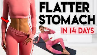 FLATTER STOMACH in 14 Days burn belly fat  10 minute Home Workout [upl. by Archibald]