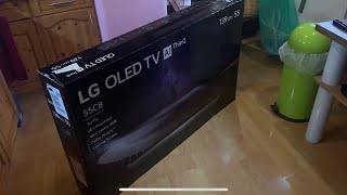 LG OLED TV AI ThinQ 55C8 OLED55C8PLA 55quot LG OLED AI TV  C8 unboxing and instruction [upl. by Aissak]