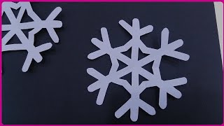 Paper Snowflake  Easy Paper Snowflake  How to make Snowflakes [upl. by Nyliak299]