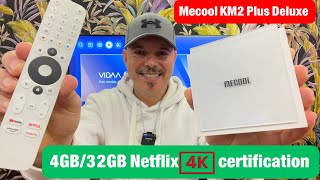 🔵 Mecool KM2 Plus Deluxe  أقوى بوكس لسنة 2024 مع شهادة نتفليكس ومدعومة من جوجل [upl. by Airetal]