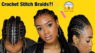 CROCHET STITCH BRAIDS FOR SHORT HAIRBEGINNERS W ELASTICS  Summer 2017 Hairstyles ARIMETHOD [upl. by Corene713]