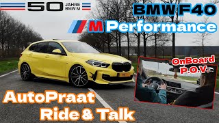 BMW F40 M PERFORMANCE 50 Jahre 120i Ride amp Talk Review [upl. by Agem]