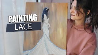 How to paint lace dresses hack [upl. by Atoked396]