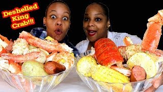 Deshelled Seafood Boil Mukbang with Bloveslife Sauce [upl. by Ahseneuq]