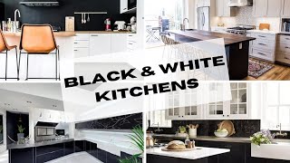 Striking Black amp White Kitchen Design Ideas amp Inspiration  Home Decor  And Then There Was Style [upl. by Yecram]