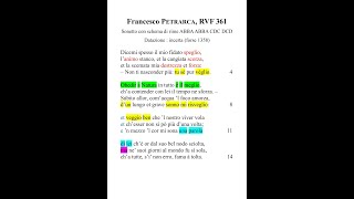 Francesco Petrarca quotDicemi spesso il mio fidato speglioquot RVF 361  lettura parafrasi e commento [upl. by Qerat163]