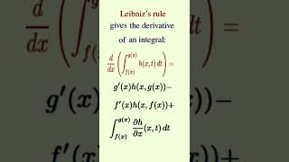 Leibnizs rule Derivative of an integral [upl. by Nyrroc]