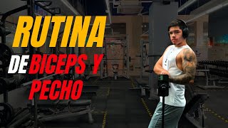 “ RUTINA DE PECHO Y BÍCEPS “  me siento muy aleta por el progreso [upl. by Ivanah]