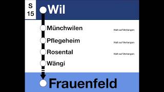 FWB Ansagen  S15 Wil – Frauenfeld [upl. by Hetti823]