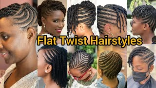 Twist Braids Hairstyles for Ladies 2024  Flat Twist Braids for Black Women  Passion Twist Braids [upl. by Abijah]