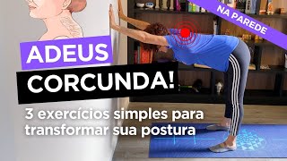 ADEUS CORCUNDA 3 Exercícios de Pilates na Parede para Corrigir a Postura do Pescoço e Ombros [upl. by Tutto325]