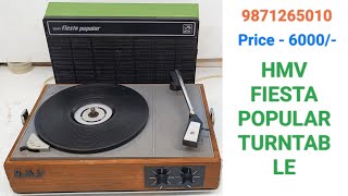 HMV FIESTA POPULAR TURNTABLE Price  6000 Only Contact No  9871265010 [upl. by Eityak958]