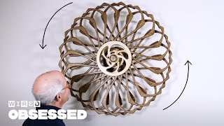 How This Guy Builds Mesmerizing Kinetic Sculptures  Obsessed  WIRED [upl. by Ayamat]