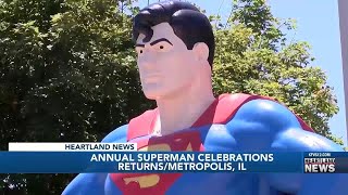 Annual Superman celebrations return in Metropolis Illinois [upl. by Giannini186]