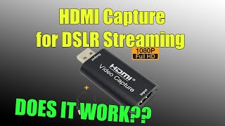 Budget Capture Card to use a DSLR as Webcam OBS Live Streaming El Gato Alternative [upl. by Anerahs]