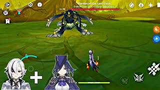 DEFEAT WARDEN OF LAST OASIS WITH ARLECCHINO AND CLORINDE I GENSHIN IMPACT GAMEPLAY [upl. by Sheela]