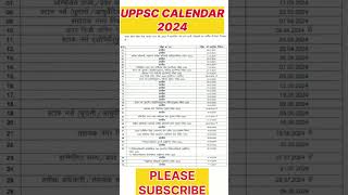 UPPSC CALENDAR 2024up UPPCSuppcs2024news [upl. by Ordnazil]