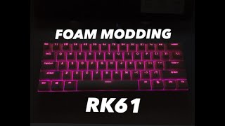 Royal Kludge RK61  FOAM MODDING  Huano Red Switches   sound test comparison [upl. by Willumsen]