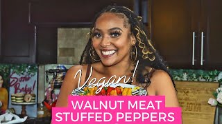 The Best Walnut Meat recipe and Stuffed Peppers Chef Joya [upl. by Annayd432]