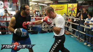 Bernard Hopkins vs Sergey Kovalev Kovalev full media workout [upl. by Norat]