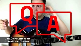 Jazz Guitar Swing 8thNotes a discussion  Jazz Guitar Lesson on Rhythms Metronome Groove [upl. by Lzeil]