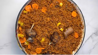 AUTHENTIC GHANA JOLLOF RECIPE  How to get the perfect Jollof rice [upl. by Chilson]