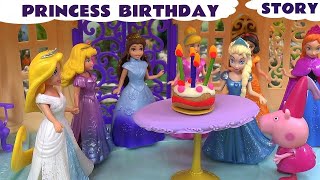 Elsa and Anna Princess Toys Birthday Story [upl. by Nyhagen]