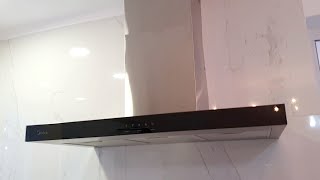 COIFA DE PAREDE PROTOUCG TSHAPE MIDEA 90CM  UNBOXING  FUNCIONAMENTO  Sil Soares [upl. by Irehj]