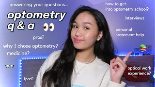 optomtery qampa why I chose optometry interviews advice on personal statements work experience 👀 [upl. by Acinomed]