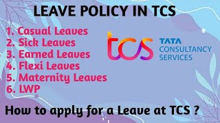 Leave policy in TCS  How to apply leaves in TCS  Types of Leaves in TCSMeeShivaniDREAMOFSHIVANI [upl. by Oiramed]