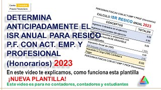 MACRO CALCULO ANUAL ISR RESICO 2023 [upl. by Dearr787]