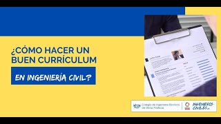 Cómo hacer un buen currículum en Ingeniería Civil [upl. by Mcdowell725]