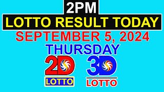 Lotto Result Today 2pm September 5 2024 PCSO [upl. by Aniehs927]