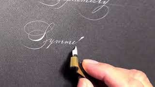 Ornamental Penmanship practice “symmetry” handwriting calligraphy art [upl. by Yaja]