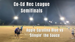 Aggie Blue vs Slingin the Sauce  CoEd Rec Slowpitch Softball at Gateway Park 102324 FULL GAME [upl. by Trilby]