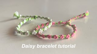 How to make daisy bracelet  yarnivora [upl. by Ysied841]