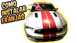 Como Instalar Franjas de Carreras Para Mustang 3M Wrap [upl. by Acinoev]