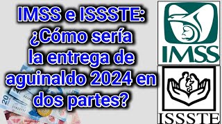 IMSS e ISSSTE ¿Cómo sería la entrega de aguinaldo 2024 en dos partes [upl. by Llenra]