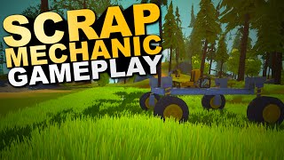 Scrap Mechanic  OFF ROAD VEHICLE SUSPENSION BEARINGS STARTING OUT 1 Scrap Mechanic Gameplay [upl. by Rockafellow]