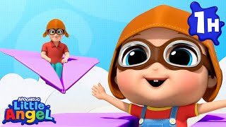 Flying into the Unknown ✈️  Little Angel 😇  Kids Learn  Nursery Rhymes  Sing Along [upl. by Yaral]