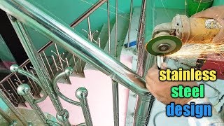 stainless steel handrail design  how to install stainless steel railing [upl. by Christenson]