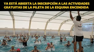 ‼️ INSCRIPCIONES ABIERTAS Actividades gratuitas en la pileta de la esquina encendida [upl. by Adlihtam515]