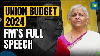 Union Budget 2024 Live  FM Nirmala Sitharaman’s Full Budget Speech [upl. by Zobe]