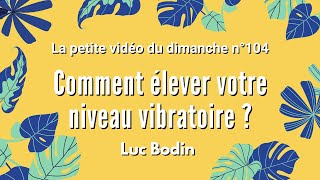 COMMENT ÉLEVER VOTRE NIVEAU VIBRATOIRE   La petite vidéo du dimanche n°104 [upl. by Hansel]