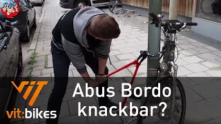 Faltschloss ABUS Bordo geknackt vitbikesTV [upl. by Nayek]