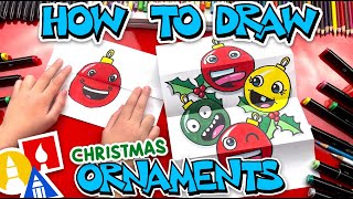 How To Draw Christmas Ornaments Folding Surprise [upl. by Atteloc]